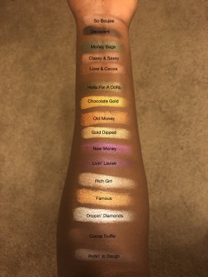 Chocolate Gold Swatches